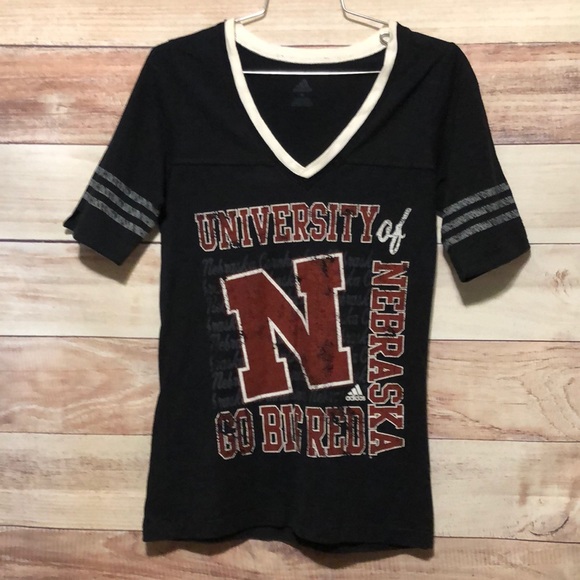 Adidas University of Nebraska Women’s VNeck TShirt